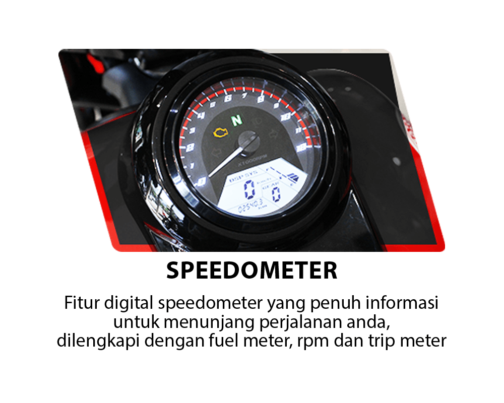 Fitur digital speedometer yang penuh informasi