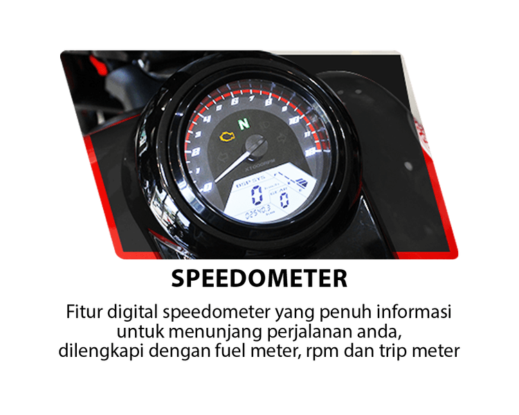Fitur digital speedometer yang penuh informasi
