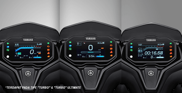 Dilengkapi 3 display mode berkendara. Mode 1: Standard, Mode 2: Dinamis, Mode 3: Sports, yang bisa diatur tingkat kecerahannya dan dapat otomatis berganti gelap atau terang sesuai kondisi pencahayaan.