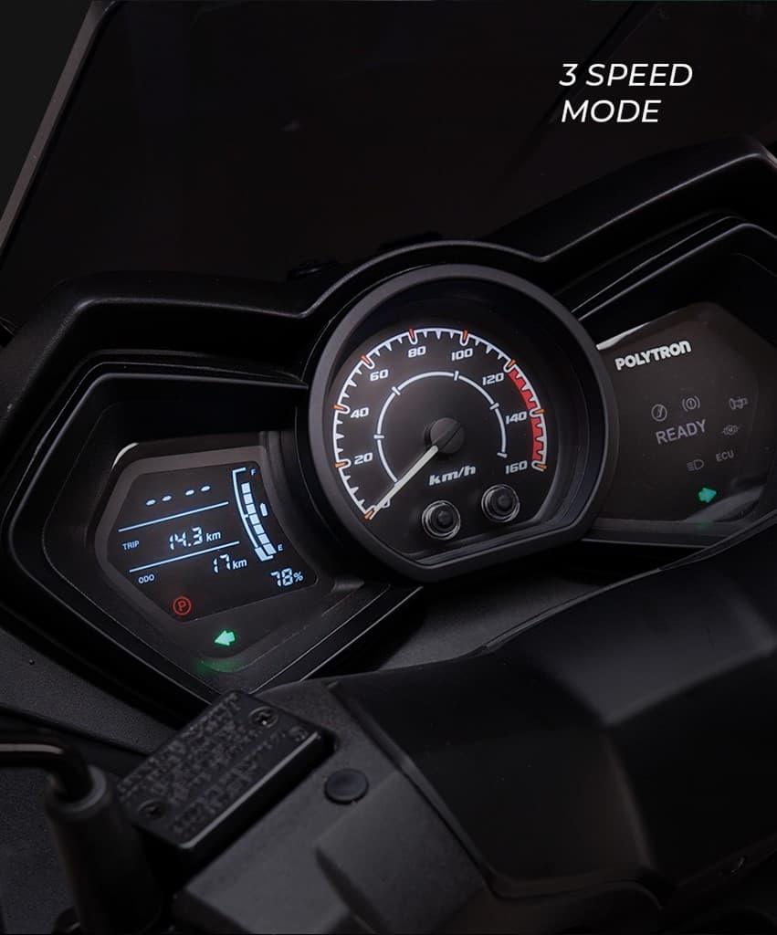 fitur pada kendaraan, khususnya motor listrik, yang memungkinkan pengendara memilih tiga tingkat kecepatan atau performa sesuai kebutuhan.