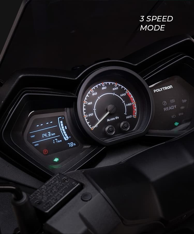 fitur pada kendaraan, khususnya motor listrik, yang memungkinkan pengendara memilih tiga tingkat kecepatan atau performa sesuai kebutuhan.