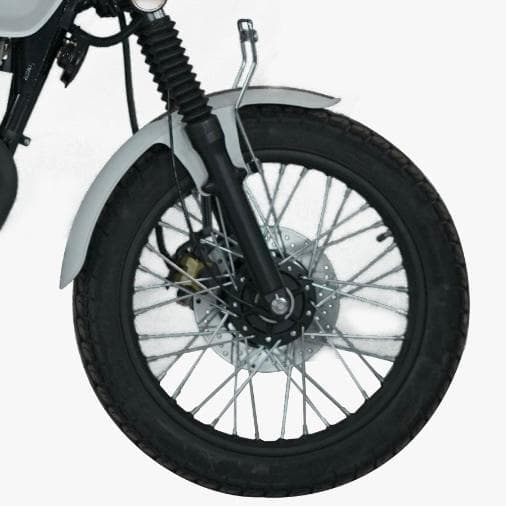 Benelli Motobi 152 dilengkapi dengan fitur rem depan cakram (disc) berdiameter 220 mm.