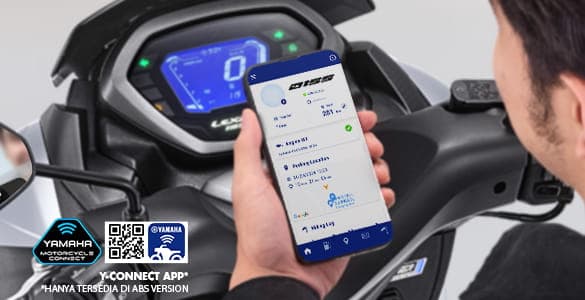Teknologi modern dan informatif yang menghubungkan antara motor dengan smartphone untuk menginformasikan rekomendasi perawatan, konsumsi BBM, Lokasi parkir terakhir, notifikasi malfungsi, dan lain-lain