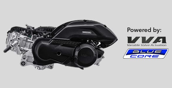 Mesin Blue Core berkapasitas 155cc yang dilengkapi dengan liquid cooled, SOHC, 4 valves yang powerful, efficient & reliable sehingga bertenaga di setiap putaran mesin membuat berkendara menjadi lebih menyenangkan.