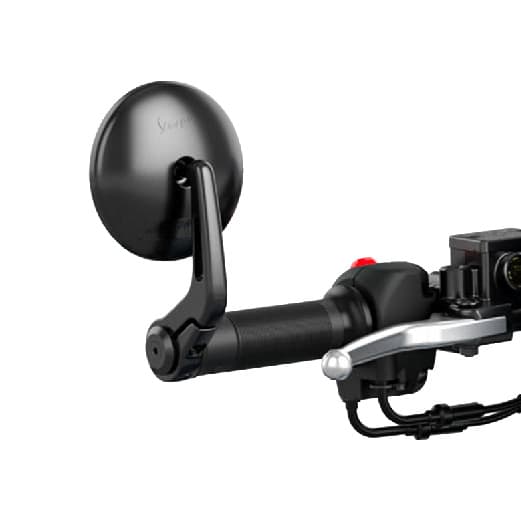 Dedicated Black Mirrors Positioned at the End of the Handle-Bar
